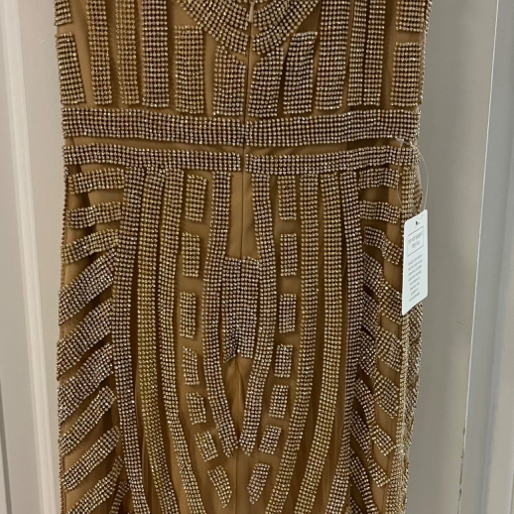 Glow Gold Cocktail Dress - Picture 3 of 3